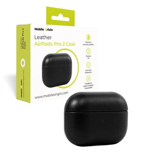 Mobile Origin bőrtok AirPods Pro 2-höz, fekete - 1