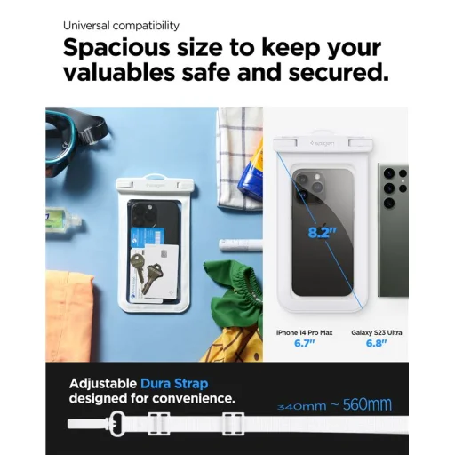 Spigen Aqua Shield A601 vodotesné puzdro na telefón, biele, 2 ks - 2