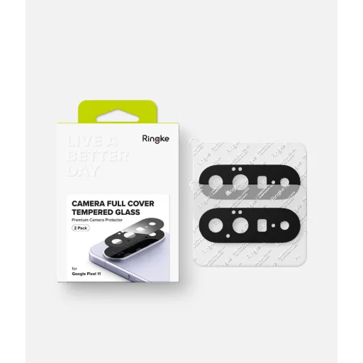 Google Pixel 11 čierne Ringke Camera Full Cover ochranné sklo na kameru, 2 ks - 8