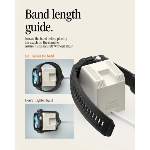 Nabíjací stojan Spigen Classic LS pre Apple Watch a AirPods v kamennej farbe - 6