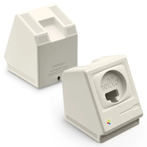 Nabíjací stojan Spigen Classic LS pre Apple Watch a AirPods v kamennej farbe - 1