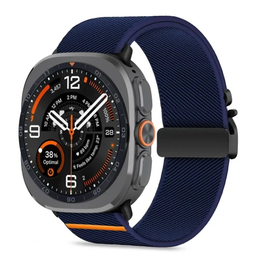  Samsung Galaxy Watch Ultra 1 / 2 2024–2026 (47 mm) sötétkék Tech-Protect Nylon Clasp óraszíj - 1