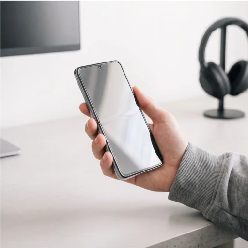 Samsung Galaxy Z Flip 7 / 8 priehľadná sada na ochranu displeja 4 v 1 Tech-Protect Easy Set Foil & Glass Fit+ - 3