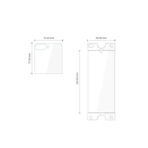 Samsung Galaxy Z Flip 7 / 8 priehľadná sada na ochranu displeja 4 v 1 Tech-Protect Easy Set Foil & Glass Fit+ - 2