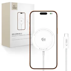 A54 25W Qi2.2 magnetická bezdrôtová nabíjačka MagSafe, biela – Tech-Protect