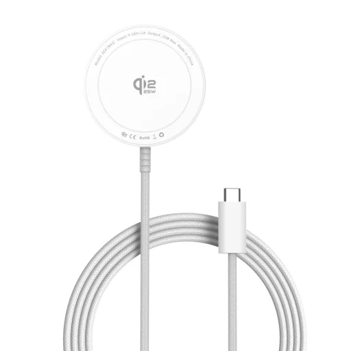 A54 25W Qi2.2 magnetická bezdrôtová nabíjačka MagSafe, biela – Tech-Protect - 3