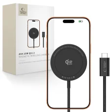 A54 čierna Tech-Protect magnetická MagSafe bezdrôtová nabíjačka, 25 W, Qi2.2