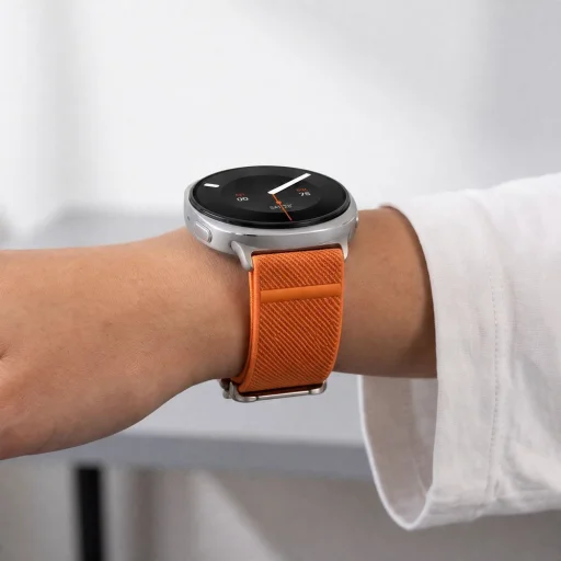  Samsung Galaxy Watch 8 / 9 / Classic (40 / 44 / 46 mm) narancssárga Tech-Protect Nylon Clasp nejlonszíj - 5