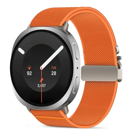  Samsung Galaxy Watch 8 / 9 / Classic (40 / 44 / 46 mm) narancssárga Tech-Protect Nylon Clasp nejlonszíj - 1