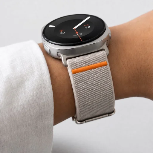  Samsung Galaxy Watch 8 / 9 / Classic 40 / 44 / 46 mm-hez csillagfény Tech-Protect Nylon Clasp nejlon óraszíj - 7