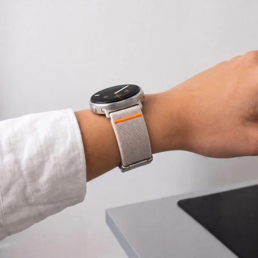  Samsung Galaxy Watch 8 / 9 / Classic 40 / 44 / 46 mm-hez csillagfény Tech-Protect Nylon Clasp nejlon óraszíj - 6