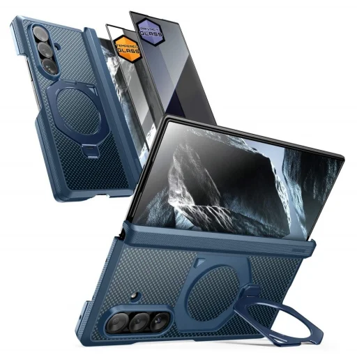 Samsung Galaxy Z Fold 8 Ultra modré aramidové puzdro Supcase UB Aero MagSafe 2-Set - 2