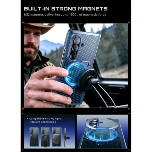Samsung Galaxy Z Fold 8 Ultra modré aramidové puzdro Supcase UB Aero MagSafe 2-Set - 6