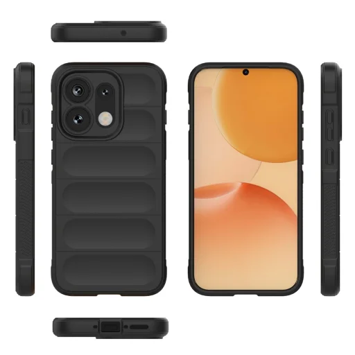  Oppo Reno16 / Reno16 Pro fekete Techsuit Magic Shield TPU- és bársony tok - 6