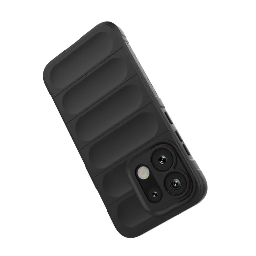 Oppo Reno16 / Reno16 Pro čierne puzdro Techsuit Magic Shield z TPU a zamatu - 5