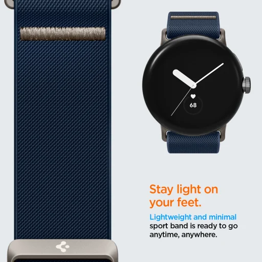 Google Pixel Watch 2026/4/3 41 mm/2/1 Spigen Lite Fit nylonový remienok, tmavomodrý - 8