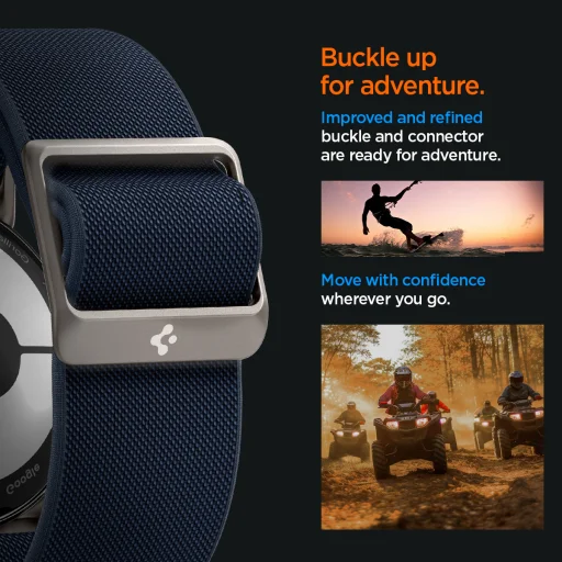 Google Pixel Watch 2026/4/3 41 mm/2/1 Spigen Lite Fit nylonový remienok, tmavomodrý - 10