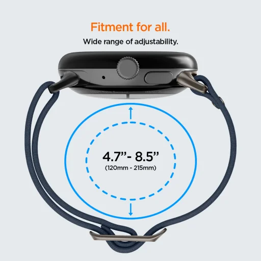 Google Pixel Watch 2026/4/3 41 mm/2/1 Spigen Lite Fit nylonový remienok, tmavomodrý - 13