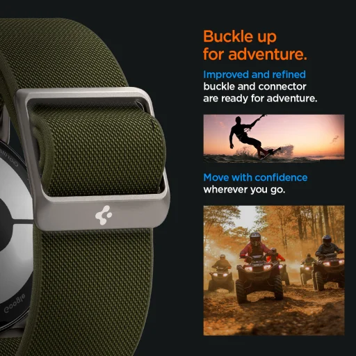 Google Pixel Watch 2026/4/3/2/1 41 mm Spigen Lite Fit nylonový remienok, khaki - 10