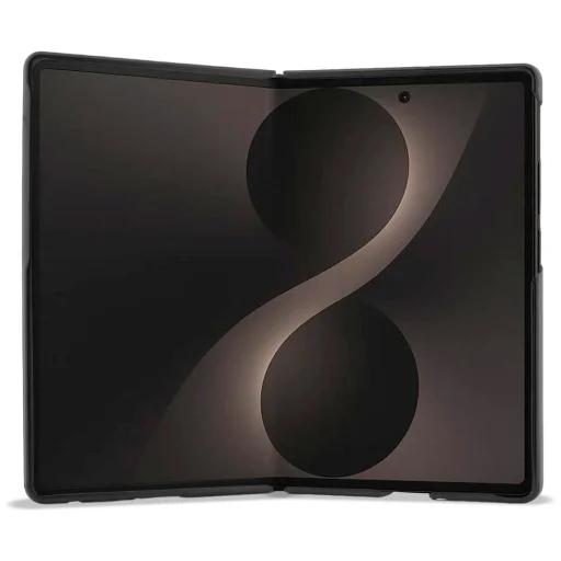 Samsung Galaxy Z Fold8 čierne BMW M puzdro z perforovanej kože s trikolórovými pruhmi a kovovým logom MagSafe - 5