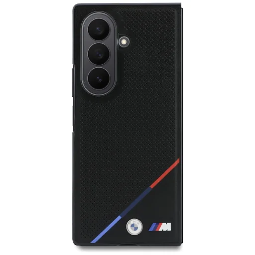 Samsung Galaxy Z Fold8 Ultra čierny BMW M Leather Perforated Tricolor Stripe Metal Logos MagSafe pevný kryt - 2