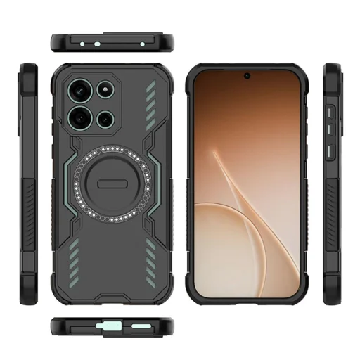 Puzdro Techsuit ArmorMag pre OnePlus Nord 6, čierne - 4