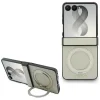 Samsung Galaxy Z Flip8 béžové puzdro Guess Magnetic Ring Stand Grained Classic Logo MagSafe thumbnail