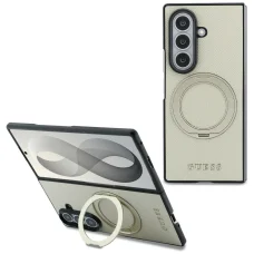  Samsung Galaxy Z Fold8 Ultra bézs Guess Magnetic Ring Stand Grained Classic Logo MagSafe tok
