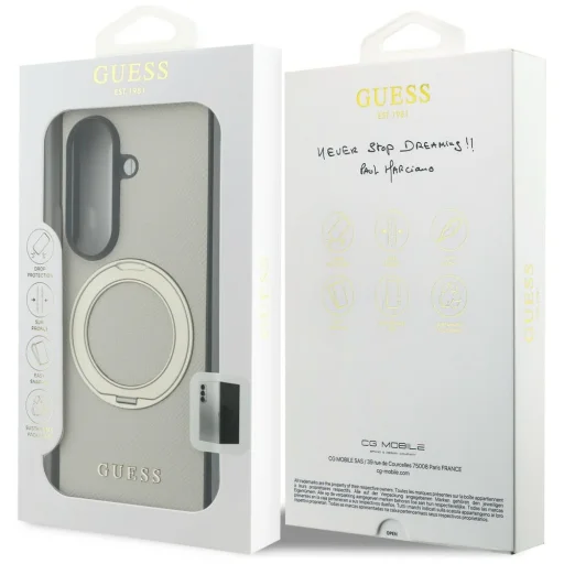  Samsung Galaxy Z Fold8 Ultra bézs Guess Magnetic Ring Stand Grained Classic Logo MagSafe tok - 8