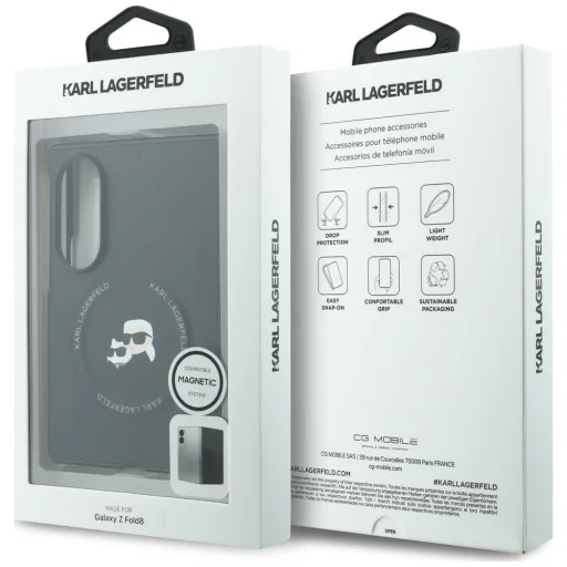 Samsung Galaxy Z Fold8 čierny Karl Lagerfeld Karl & Choupette Pins MagSafe pevný kryt - 7