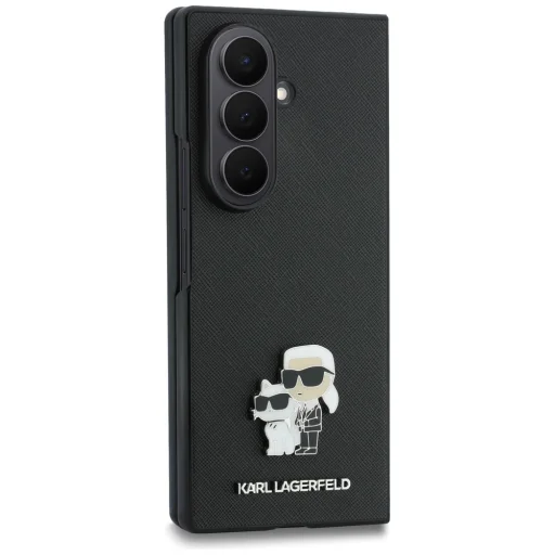 Samsung Galaxy Z Fold8 Ultra Karl Lagerfeld Saffiano Karl&Choupette Pin puzdro, čierne - 3