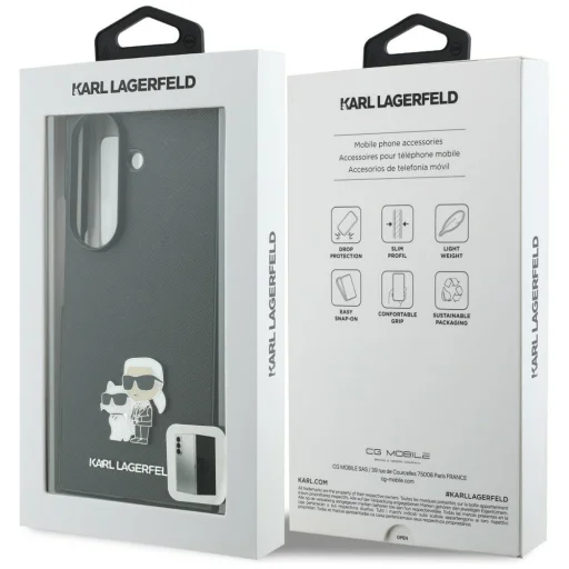 Samsung Galaxy Z Fold8 Ultra Karl Lagerfeld Saffiano Karl&Choupette Pin puzdro, čierne - 7