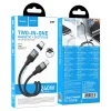 Hoco U159 magnetický USB-C – USB-C kábel QC3.0 PD, 5 A, 240 W, 1,2 m, čierny thumbnail