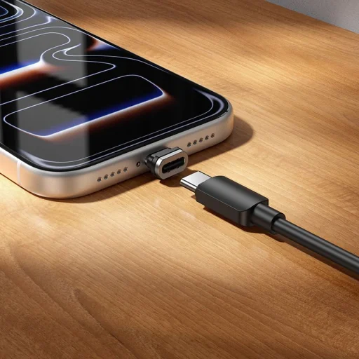 Hoco U159 magnetický USB-C – USB-C kábel QC3.0 PD, 5 A, 240 W, 1,2 m, čierny - 6