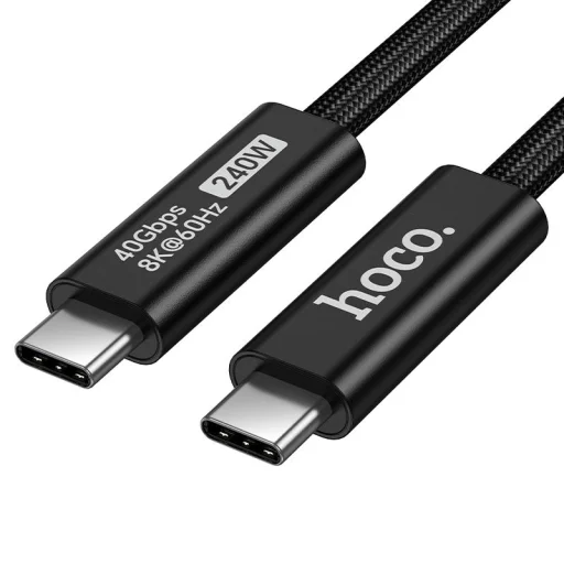 Hoco US15 USB-C – USB-C kábel 1 m, čierny - 3