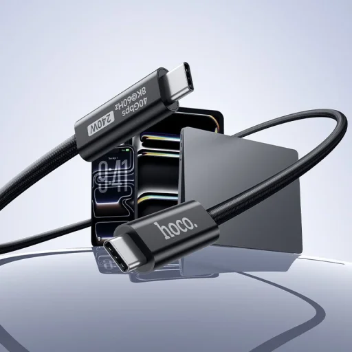 Hoco US15 USB-C – USB-C kábel 1 m, čierny - 6