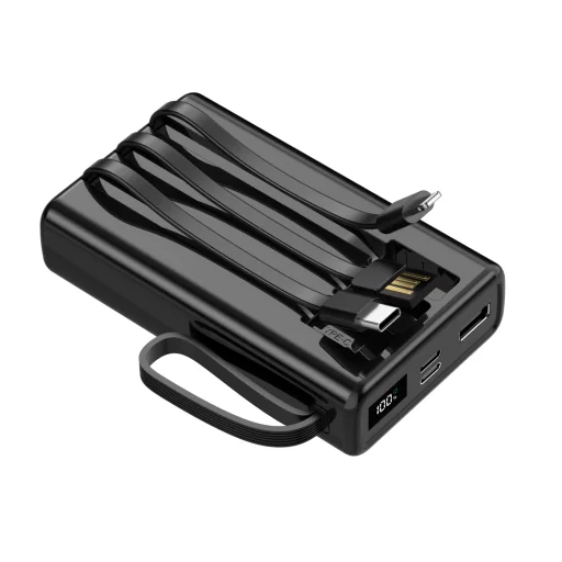 Setty SPB-LC-220 20000 mAh externá batéria so zabudovanými káblami, čierna - 1