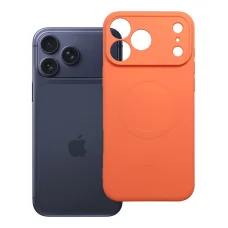Silikónový kryt Mag Cover pre iPhone 17 Pro Max / 18 Pro Max, kompatibilný s MagSafe, s ochranou fotoaparátu, oranžový