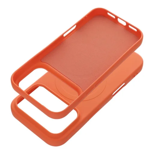 Silikónový kryt Mag Cover pre iPhone 17 Pro Max / 18 Pro Max, kompatibilný s MagSafe, s ochranou fotoaparátu, oranžový - 2