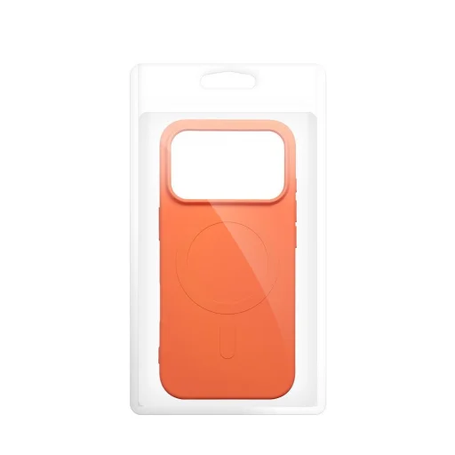 Silicone Mag Cover puzdro pre iPhone 17 Pro / 18 Pro, kompatibilné s MagSafe (veľký otvor), oranžové - 5