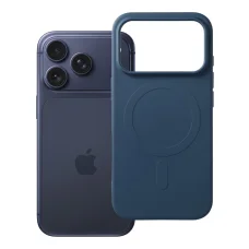 Silikónové puzdro Mag pre iPhone 17 Pro / 18 Pro, kompatibilné s MagSafe (veľký otvor), tmavomodré