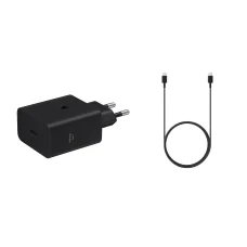 Samsung EP-T6010NBE + EP-DA705BBE 60W USB-C sieťová rýchlonabíjačka s káblom USB-C na USB-C, čierna (servisné balenie OPP)