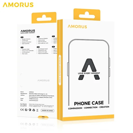 AMORUS Samsung Galaxy S26 tok csúsztatható kártyatartóval – fekete - 2