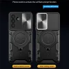 Samsung Galaxy A17 4G / A17 5G / A18 / A26 állvánnyal és csúsztatható kamerafedéllel ellátott tok – fekete thumbnail