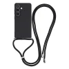 Samsung Galaxy S26 Case with Fiber Lining and Crossbody Strap - Black thumbnail