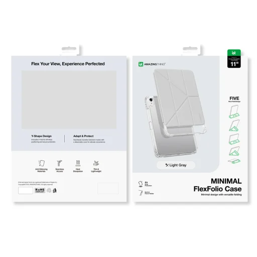 AmazingThing Minimal Case folio puzdro pre iPad Air 11" M2/M3/M4 (2024/2025/2026), sivé - 6