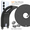 Samsung Galaxy S26 TPU tok kártyatartóval és állítható keresztpánttal – fekete thumbnail