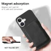 Magnetický obal z umelej kože na iPhone 17 s odnímateľným držiakom na karty kompatibilným s MagSafe, čierny thumbnail
