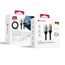 Forcell PJ-DP-C2 DisplayPort 2.1 kábel, 2 m, čierny, 16K 60Hz / 8K 240Hz / 4K 240Hz