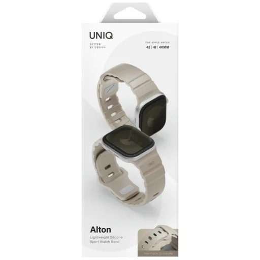 UNIQ Alton silikónový remienok pre Apple Watch 40/41/42 mm, pieskový - 5